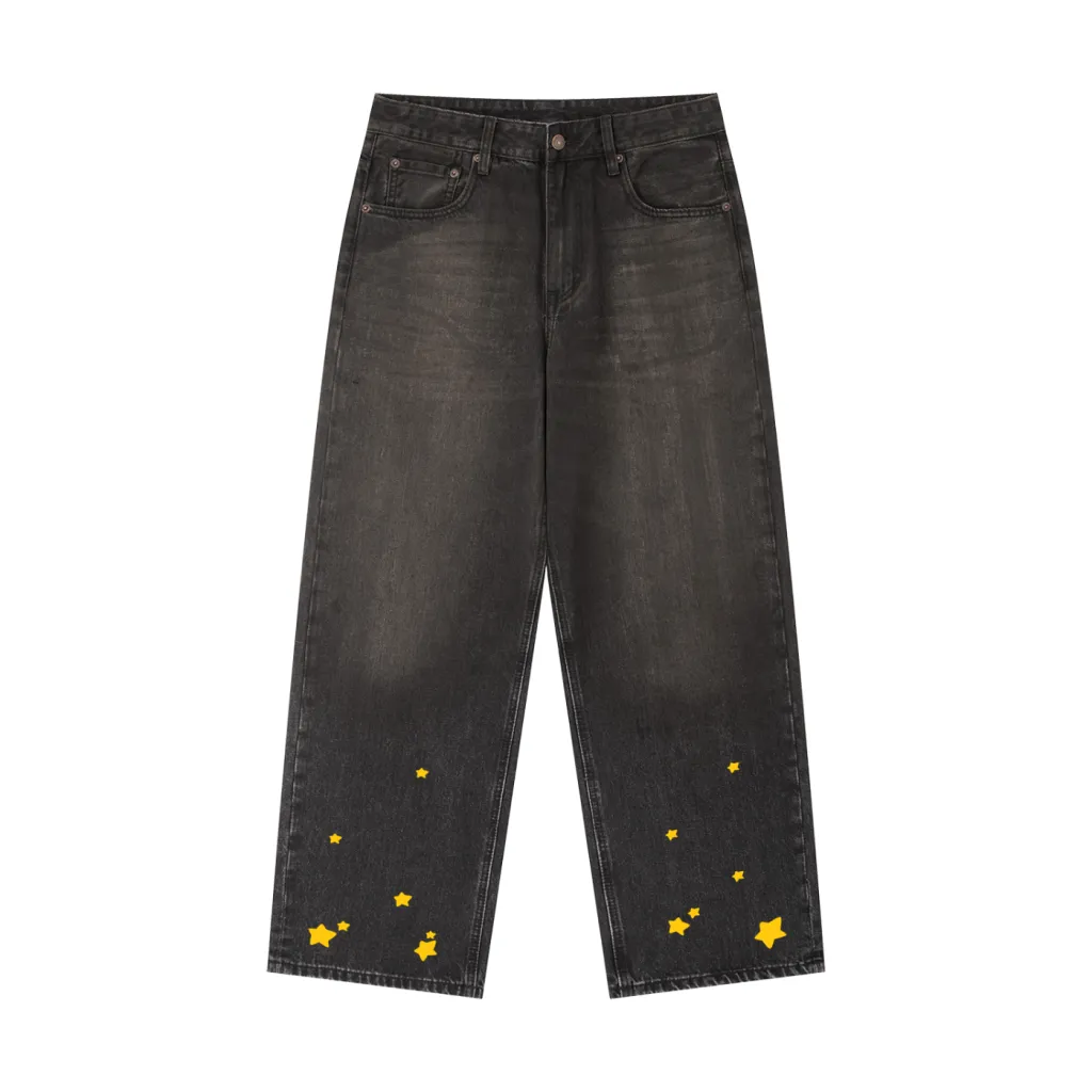 Vintage Wash Heavyweight Denim Jeans - Vintage Black Jeans BY ST4R WORKS