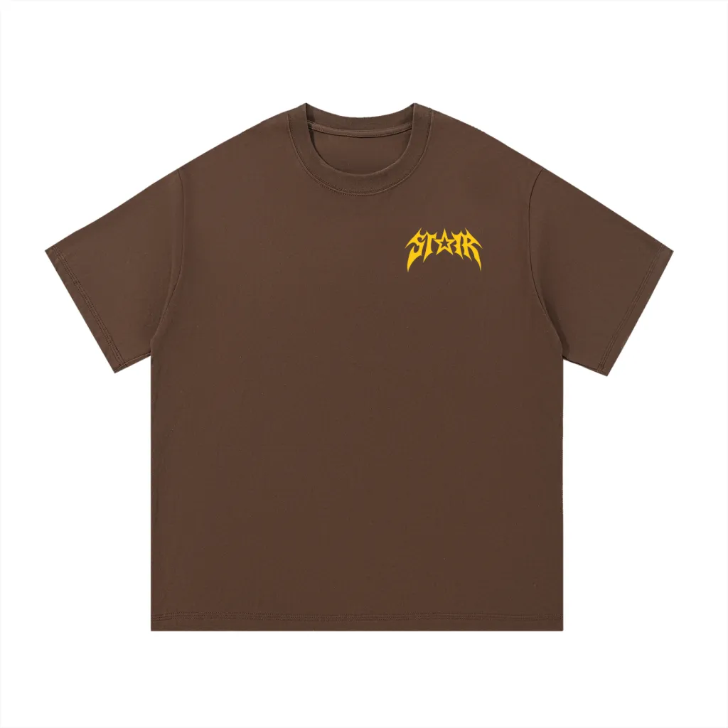 Baggy Cotton T-Shirt - Brown T-shirt BY ST4R WORKS