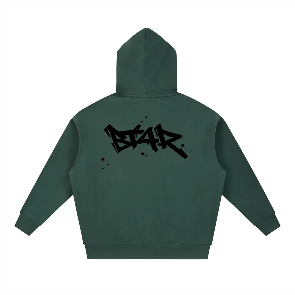 Warm Zip-up Hoodie - Green Hoodie BY ST4R WORKS