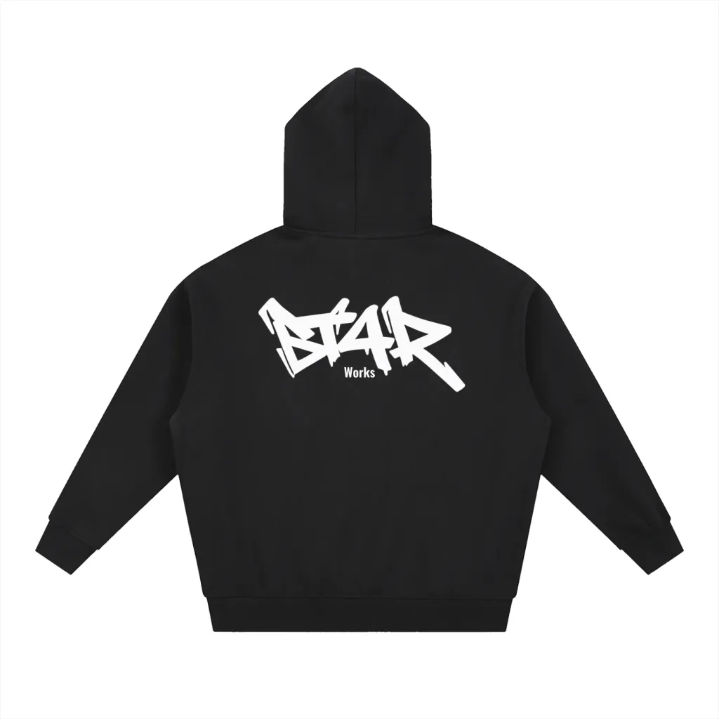 Warm Zip-Up Hoodie - Black Hoodie BY ST4R WORKS